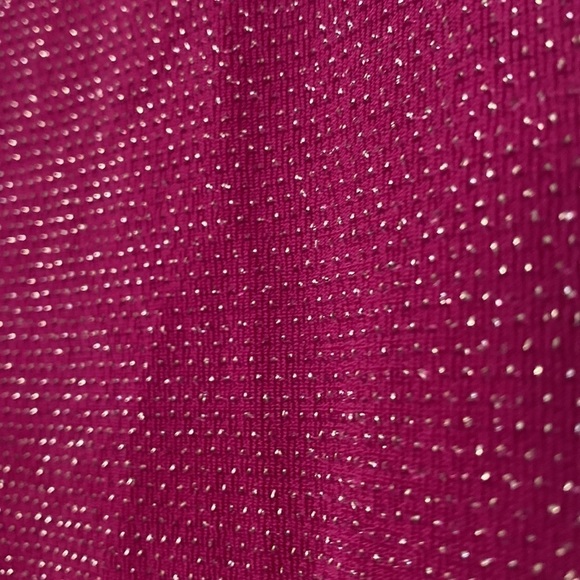 Party Metallic Silver Hot Raspberry Pink Camisole Adjustable Straps Size Medium - Picture 3 of 5